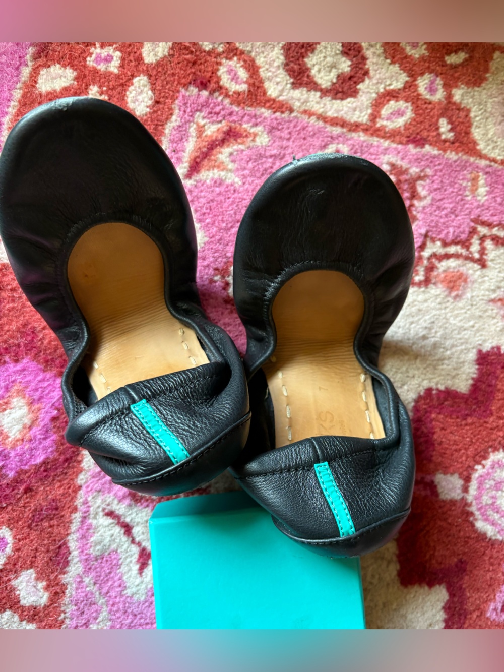 Tieks Black Leather Classic Flats